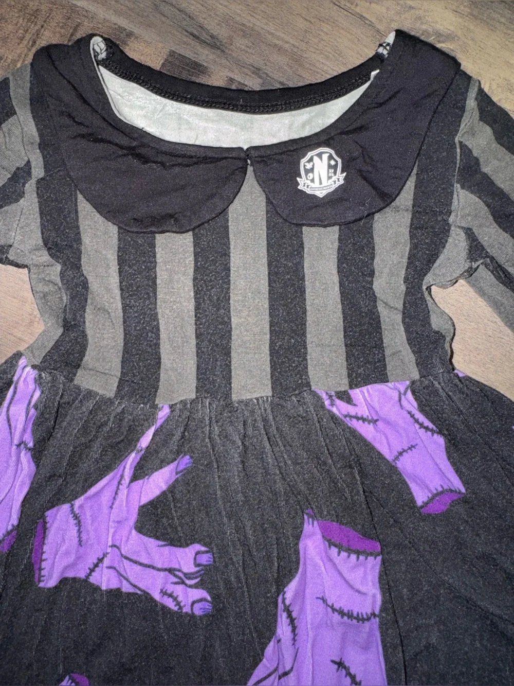 Twisted Lily Onyx Lore Wednesday Addams Thing Hands Twirl Dress Toddler 3T